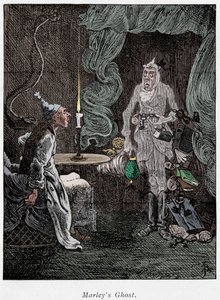 Cena de A Christmas Carol de Charles Dickens, 1843 de Unbekannt