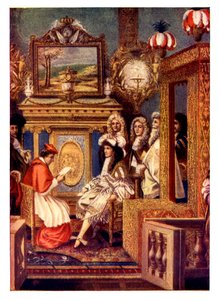 Cena de uma corte francesa, século c19 de Unbekannt