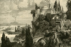 Cenário em Cape Misenum, perto de Balae, 1890. de Unbekannt