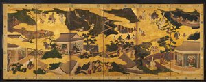 Cenas dos Contos de Ise, meados dos anos 1600. de Unbekannt