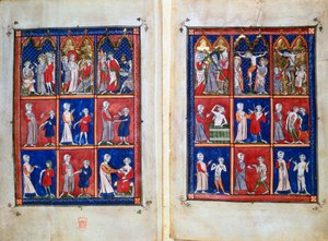 Cenas da vida de Cristo e médicos com pacientes, c1300 de Unbekannt