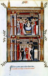 Cenas da vida de St Denis, santo padroeiro da França, século III século 14 de Unbekannt