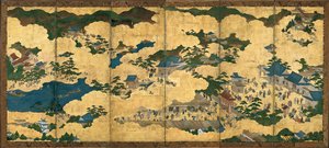 Cenas em e arredores Kyoto, ca 1690 de Unbekannt