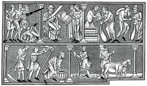 Cenas da vida medieval, século XIII, 1870 de Unbekannt