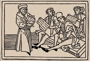 lições da escola. Do espelho de seres humanos vida por Rodrigo Zamora, 1479. de Unbekannt