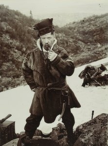 Suécia. Sementes para fumar cachimbo com chapelaria típica. Por volta de 1900 de Unbekannt