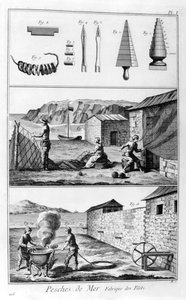 Pesca marítima, manufatura líquida, 1751-1777 de Unbekannt