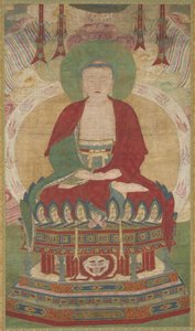 Amitabha sentado, entre o final do século XVI e o início dos anos 1600. de Unbekannt