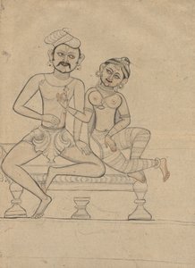 Casal sentado, c. 1800. de Unbekannt