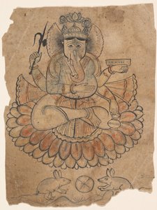 Sentado em Ganesha Quatro-Armados, ca. 1775. de Unbekannt