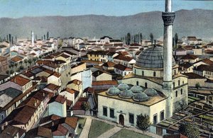 Sérvia, Monastir: vista de uma mesquita, Monastir é chamado de desormais Bitola e está localizado em Macedoine - Postcard 1914-1918 de Unbekannt