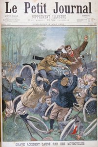 Acidente grave causado por bicicleta, Paris, 1900 de Unbekannt