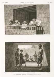 Bordar e fazer feltro, Egipto, c 1798 de Unbekannt