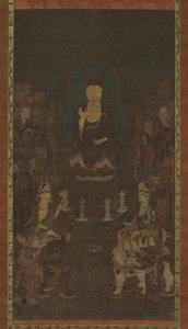 Shaka, Monju, Fugen e os Dez Grandes Discípulos Judai Deshi, século XIV. de Unbekannt