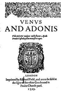 Shakespeares Primeira Obra Publicada - 1ª Edição de Venus and Adonis, 1593, 1946 de Unbekannt