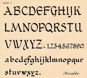 Folha 5, de um portfólio de alfabetos, 1929 de Unbekannt