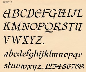 Folha 7, de um portfólio de alfabetos, 1929 de Unbekannt