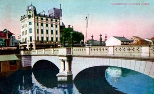 Ponte Shinsaibashi, Osaka, Japão, século XX de Unbekannt