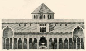 Elevação lateral da corte dos leões e da fonte, século XIX, 1907. de Unbekannt