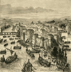 Cerco de Paris pelos nórdicos, 845, 1890. de Unbekannt