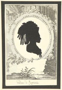 Retrato da silhueta de Natalia Kirillovna Zagryazyskaya née Razumovskaya 1747-1837, 1777-1782 de Unbekannt
