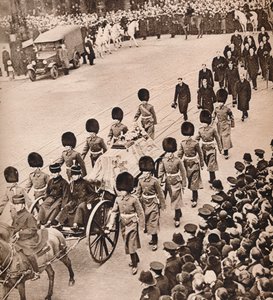 Majestade simples: caixão do rei Georges, coberto pelo Royal Standard, 1936 de Unbekannt