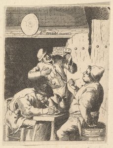 Cantora entre dois fumantes, 1610-85. de Unbekannt