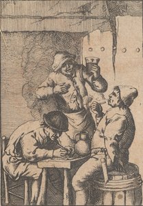 Cantor Standing Between Two Smokers, 1610-85. de Unbekannt
