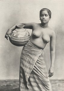 Singhalesin dos Países Baixos sem a roupa superior habitual, 1926 de Unbekannt
