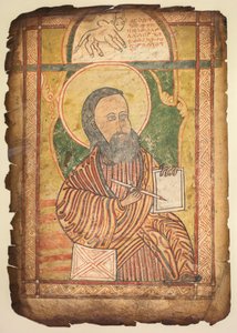 Folha Única de um Livro do Evangelho com um Retrato de São Lucas, c. 1440-1480. de Unbekannt