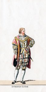 Sir Henry Guildford, figurino para a peça de Shakespeares, Henrique VIII, século XIX de Unbekannt