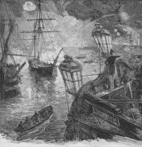 Sir Richard Strachan foi mantido por várias horas Um tremendo canhão, 1902 de Unbekannt
