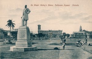 Estátua de Sir Stuart Steuart Baileys, Praça Dalhousie, Calcutá, c1910 de Unbekannt