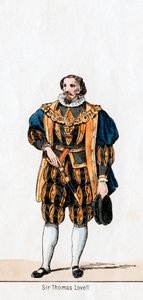 Sir Thomas Lovell, figurino para a peça de Shakespeares, Henrique VIII, século XIX de Unbekannt