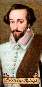 Sir Walter Raleigh, tirado de uma série de cartões de cigarro, 1935 de Unbekannt