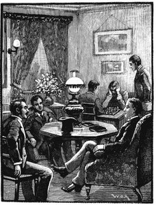 Sala de estar na YMCA, Exeter Hall, Londres, 1887 de Unbekannt