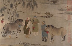 Seis cavalos, séculos XIII-XIV. de Unbekannt