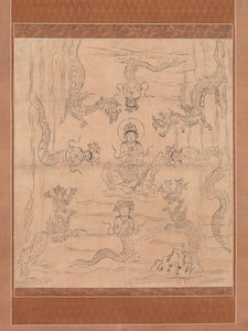 Esboço de uma mandala de chuva convidativa, século XII. de Unbekannt