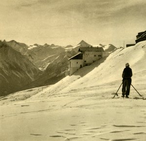 Esqui no Schmittenhöhe, Áustria, c1935. de Unbekannt