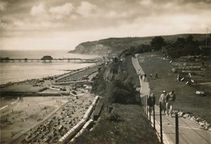 Baía pequena da esperança e cais de Shanklin, IW, de Cliff Walk, c1920. de Unbekannt