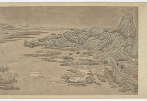 Limpeza de neve em montanhas e rios, depois de Wang Wei, séculos XVI-XVII. de Unbekannt