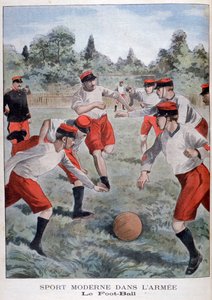 Soldados do exército francês jogando futebol, 1902 de Unbekannt