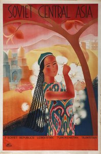 Cartaz soviético da Ásia Central da empresa Intourist, 1934