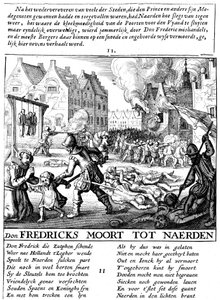Tropas espanholas incendiando edifícios e massacrando durante o domínio espanhol na Holanda, 1567-73 de Unbekannt