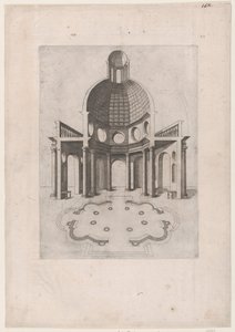 O Espelho Romano da Magnificência: Planta interior e térrea de um templo octogonal, ..., séc. XVI. de Unbekannt