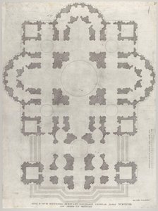 Vidro romano magnífico: Plano de St. PETERS, 1549. de Unbekannt