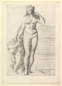 Vidro romano magnífico Vênus e Eros, 1561. de Unbekannt