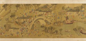 Festival da Primavera no Rio, dinastia Qing, século XVIII. de Unbekannt