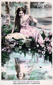Primavera, cartão postal vintage francês, c1900 de Unbekannt