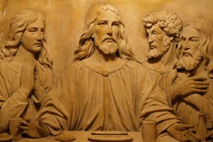 Igreja de São Barth - A Última Ceia na câmara baptismal ao norte do altar - Nova Iorque, Estados Unidos de Unbekannt